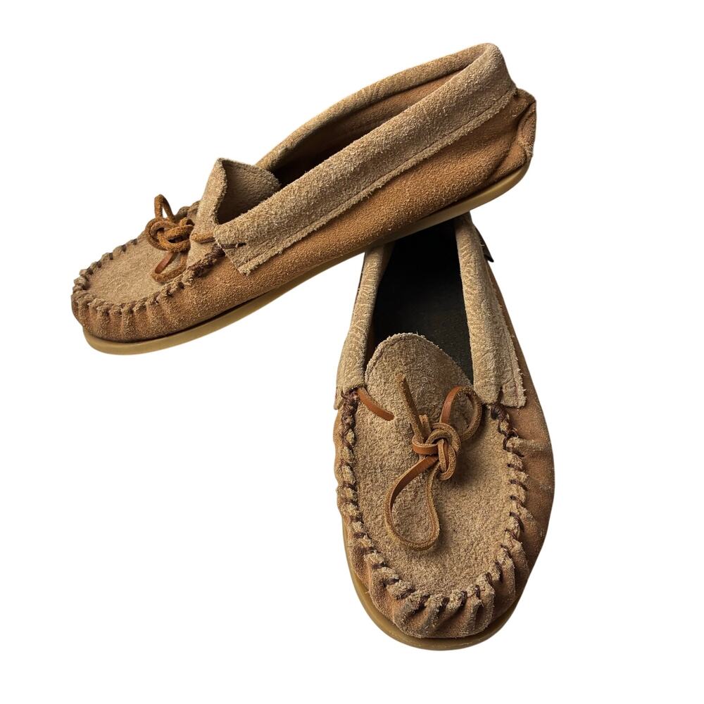 Laurentian Chief Suede Leather Moccasin Loafers Women’s 7 Made in Canada READ